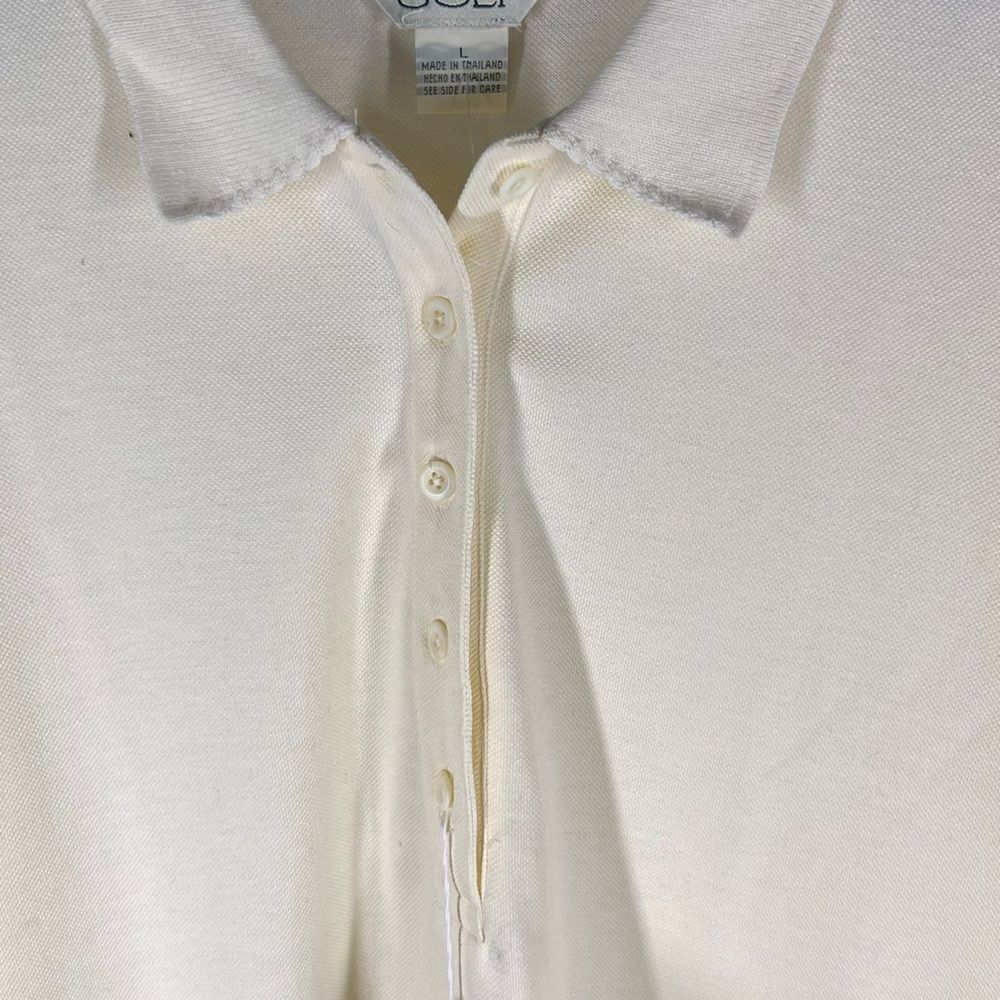 Reebok Womens Sz L Vintage Golf Polo Shirt Yellow NWT - Picture 4 of 10